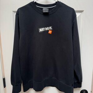 Nike Black Crewneck Sweater with Motivational Print
